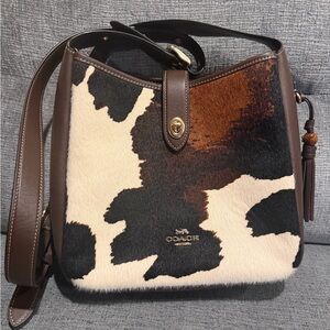 Coach Hadley Cowhide-Print Leather Shoulder/Crossbody